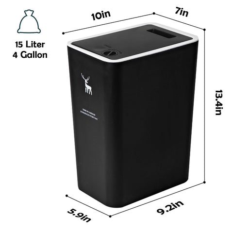 XPIY two-pack trash cans ideal for kitchen and office use