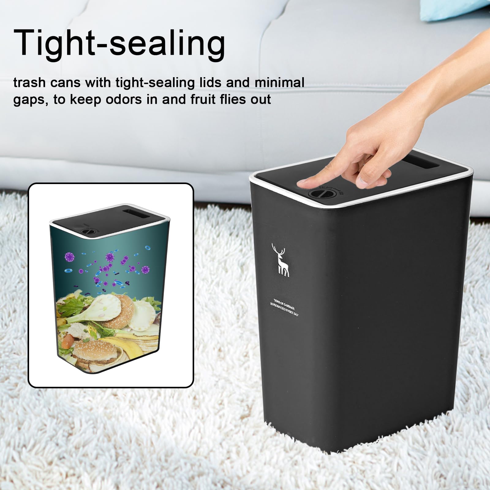 XPIY trash can showcasing modern design for home or office