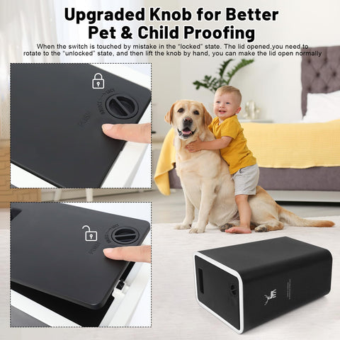 XPIY trash can with secure lid to prevent spills