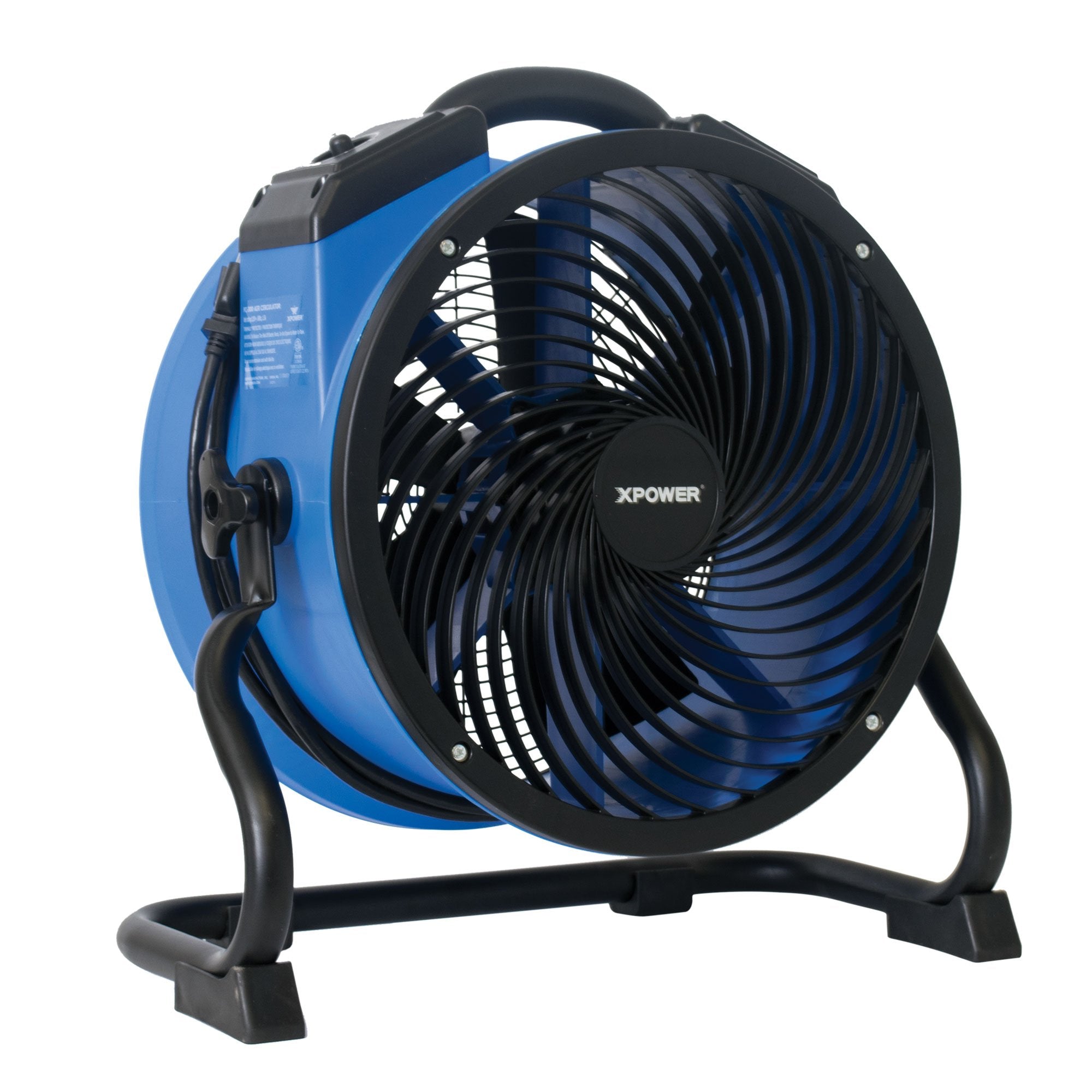 XPOWER FC-300 heavy-duty air mover front view for rapid workshop drying.
