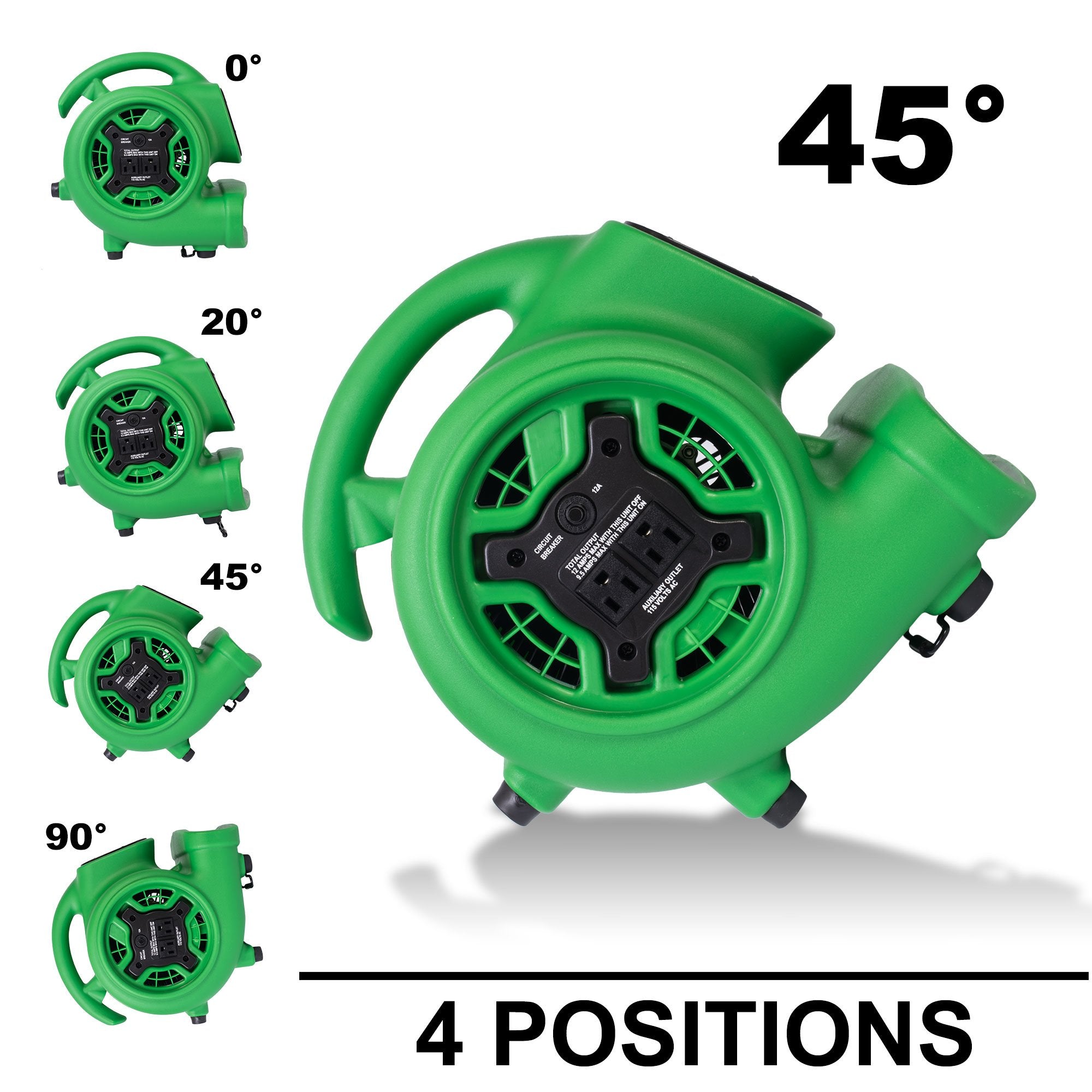 XPOWER P-230AT three speeds and positions for versatile drying.