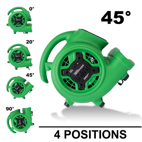 XPOWER P-230AT three speeds and positions for versatile drying.