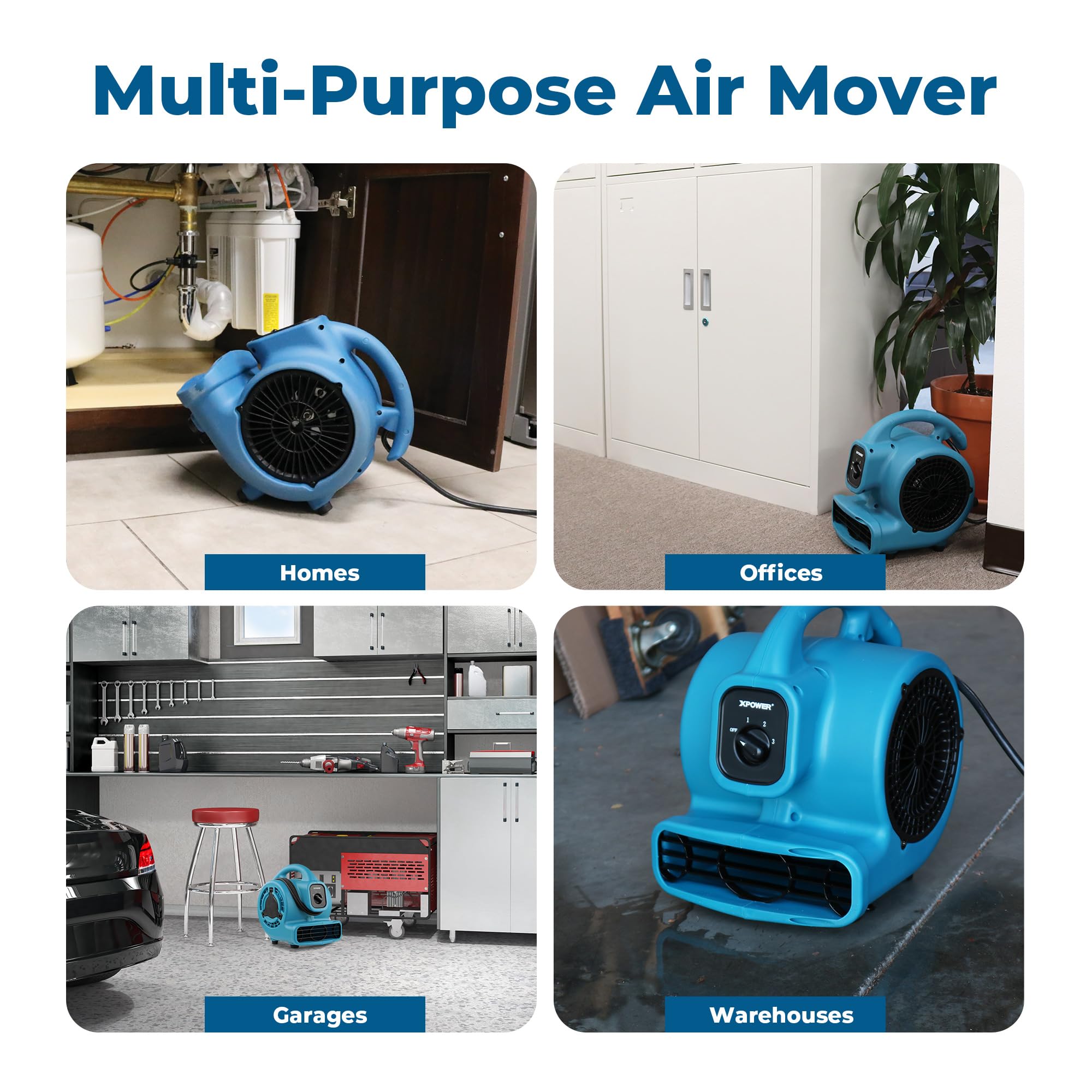 XPOWER P-80 Mini Utility compact blower designed for quick dryness in tight spaces.