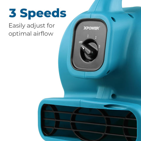XPOWER P-80 Mini Utility with stackable design for compact storage and easy setup.
