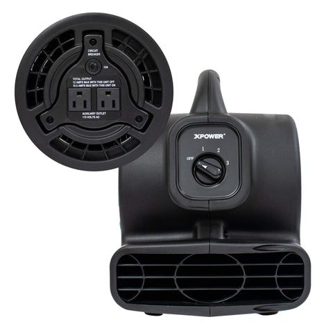 XPOWER P-80A with angled nozzle directs airflow to corners