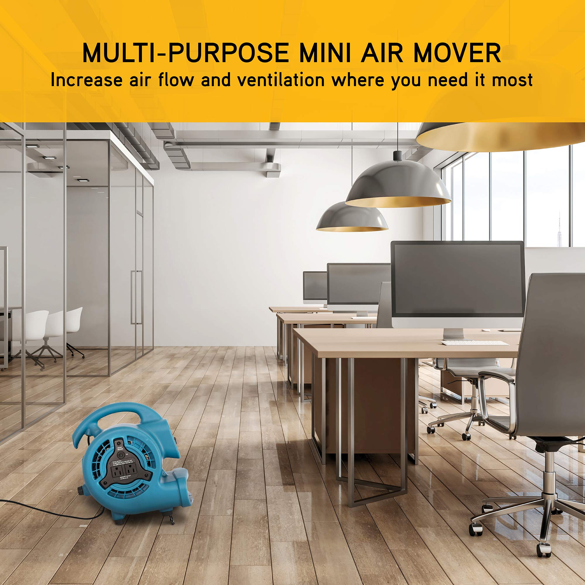 XPOWER P-80A includes a 10‑foot cord with wrap‑around storage.