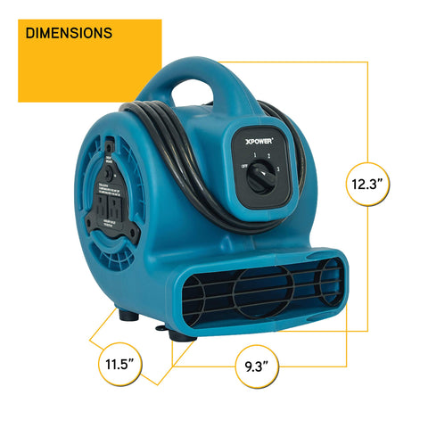 XPOWER P-80A has durable PP housing and robust rotor.