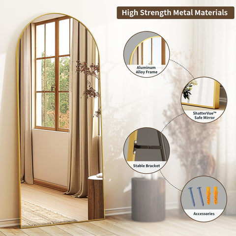XRAMFY floor mirror with stand offers flexible placement and tilt options.