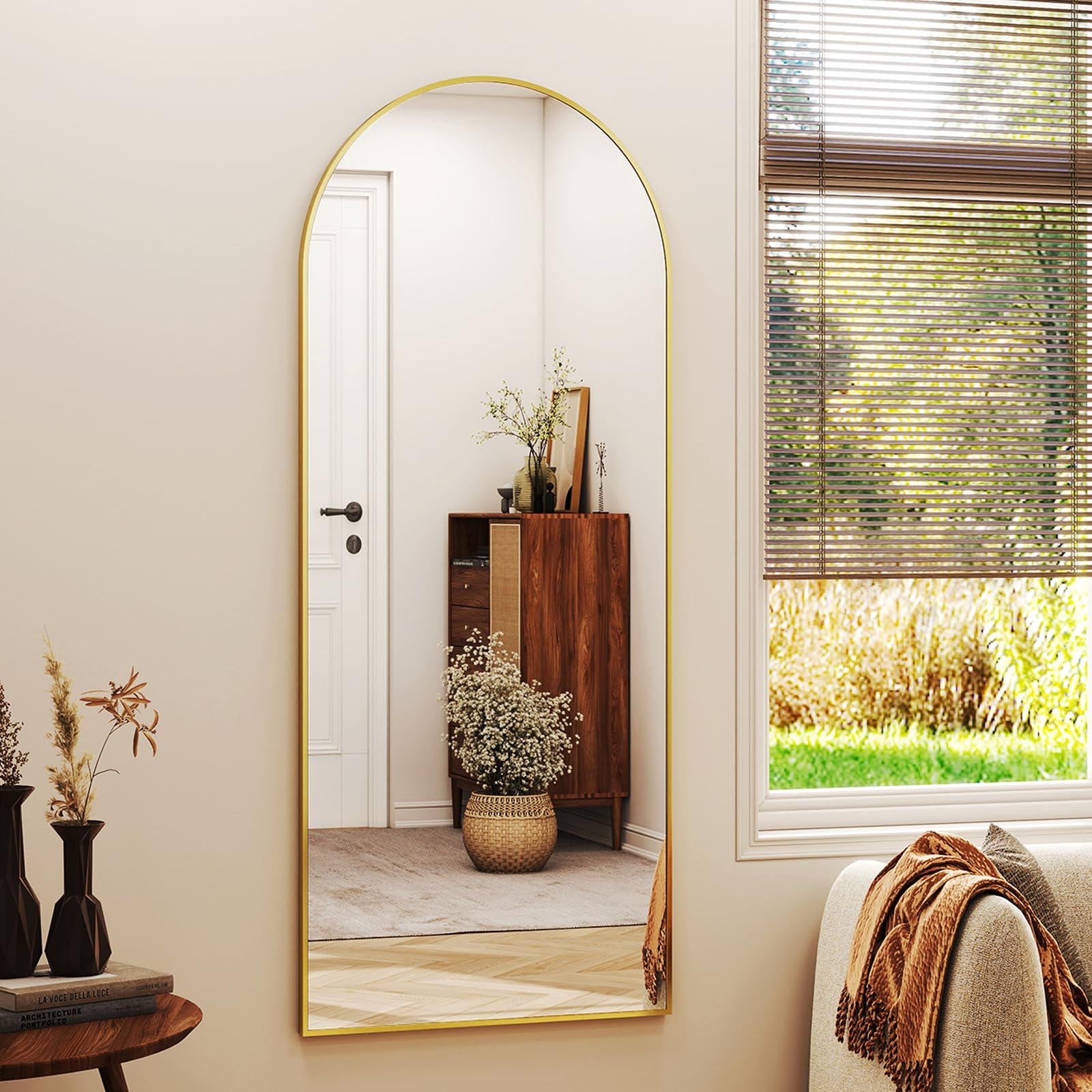 XRAMFY full-length mirror room setup reflects light and expands space.