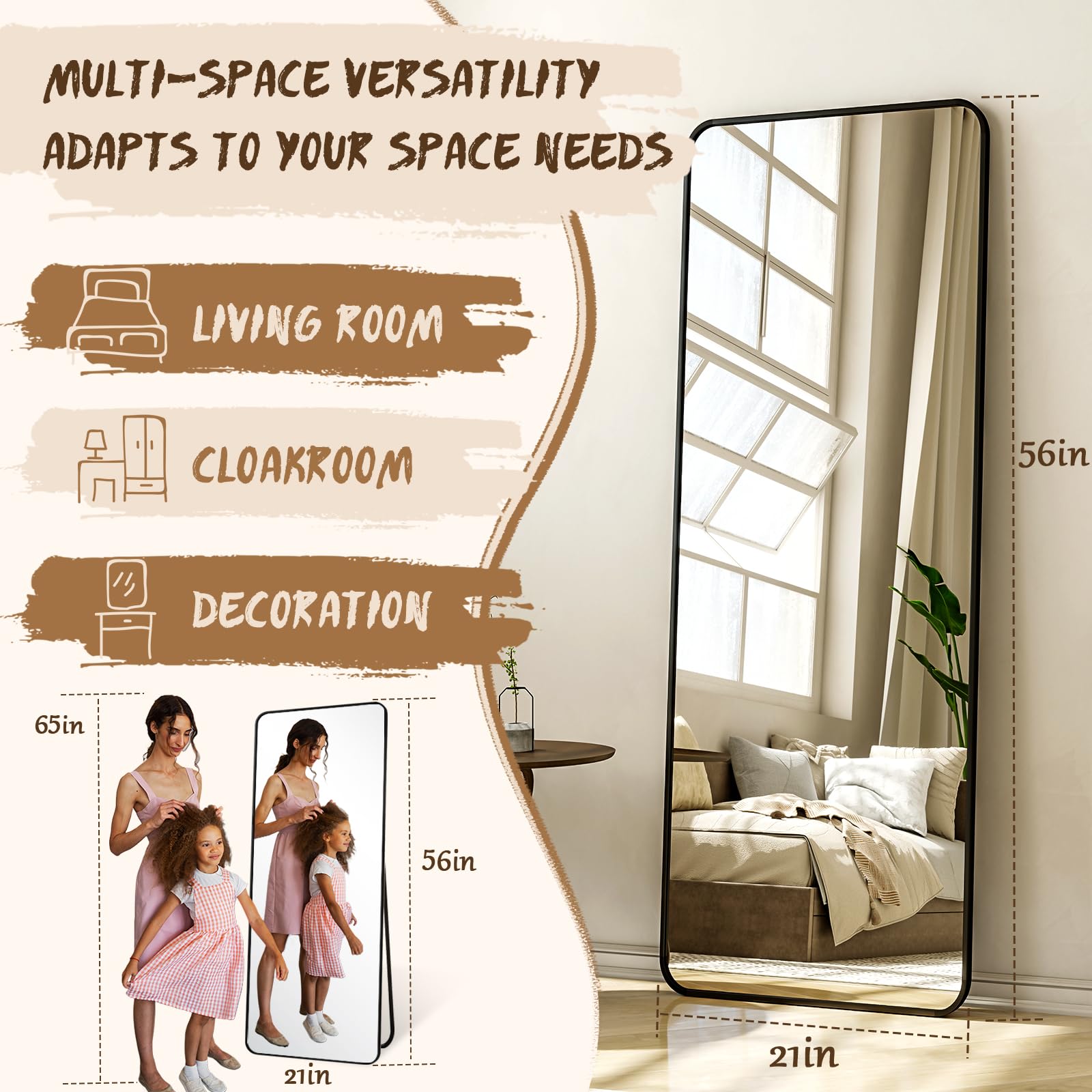 XRAMFY high-definition shatterproof glass delivers clear reflections.