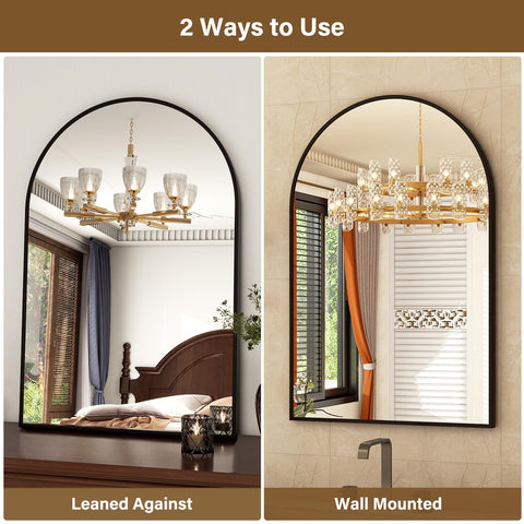 XRAMFY living room arch mirror elevates decor with versatility.