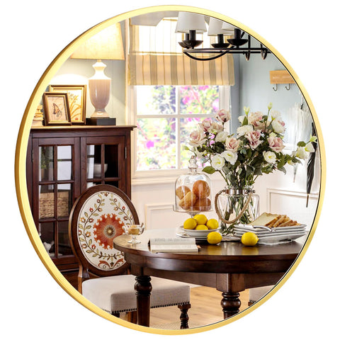 XRAMFY round mirror ideal for stylish entryway hanging decor