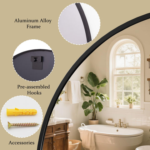 XRAMFY rust-resistant aluminum frame withstands bathroom moisture