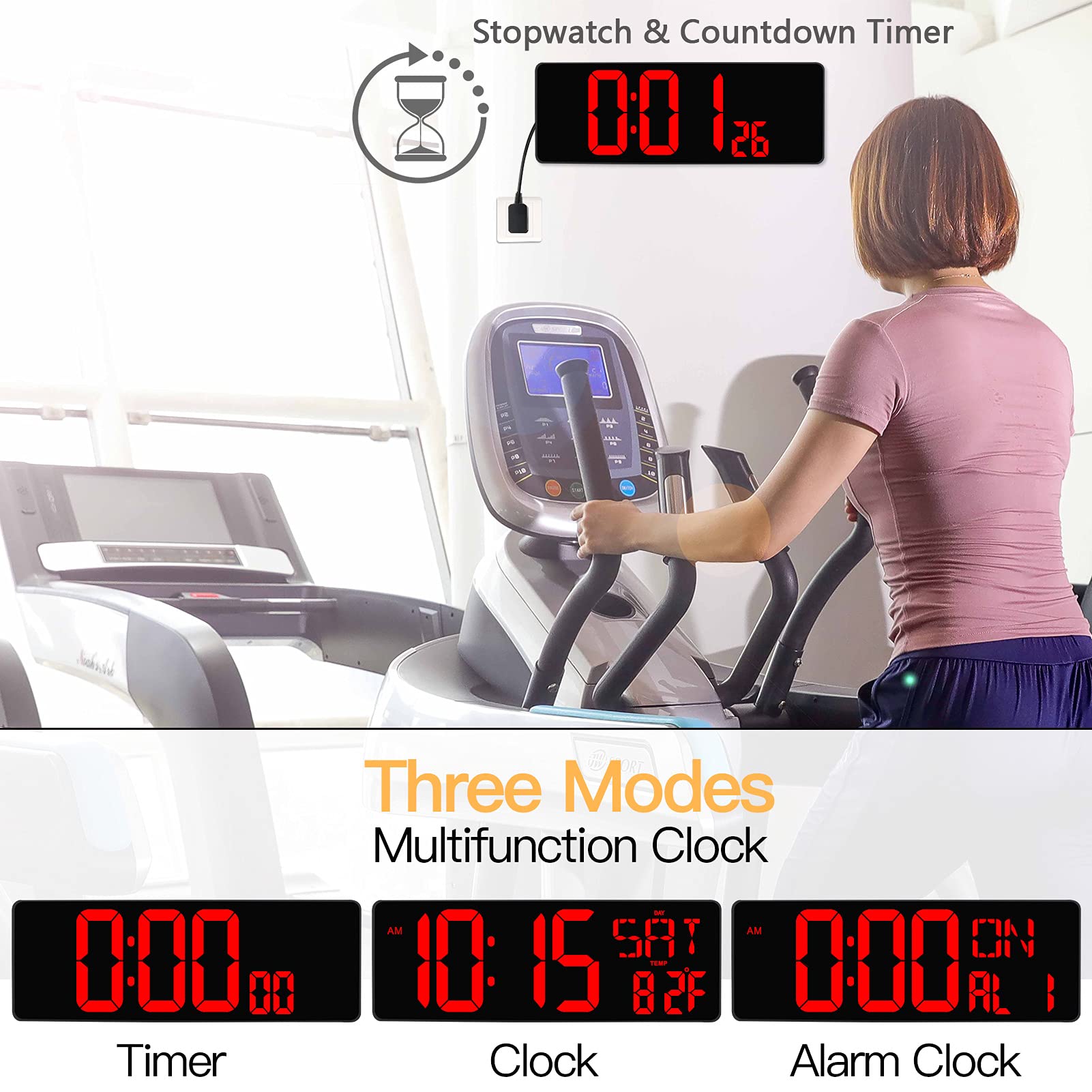 XREXS timer mode supports countdown for kitchen, workouts, and classroom activities.