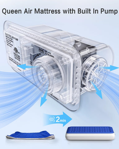 Xsleep upgraded pump enables fast inflation and quick deflation.