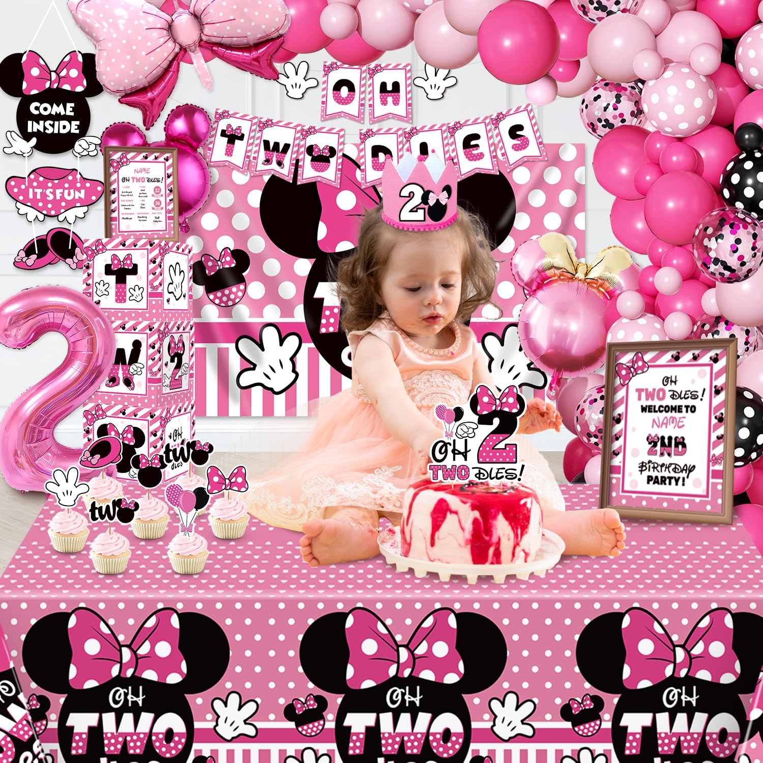 XSOOH Oh Twodles balloon boxes help create styled party corners