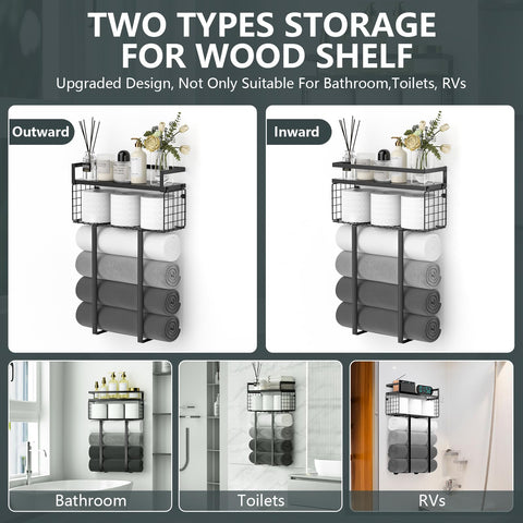 Xstydes metal towel holder with rust-resistant coating supports up to 40 pounds.