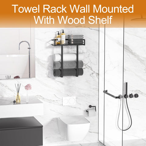 Multifunctional towel storage keeps towels organized in tight spaces