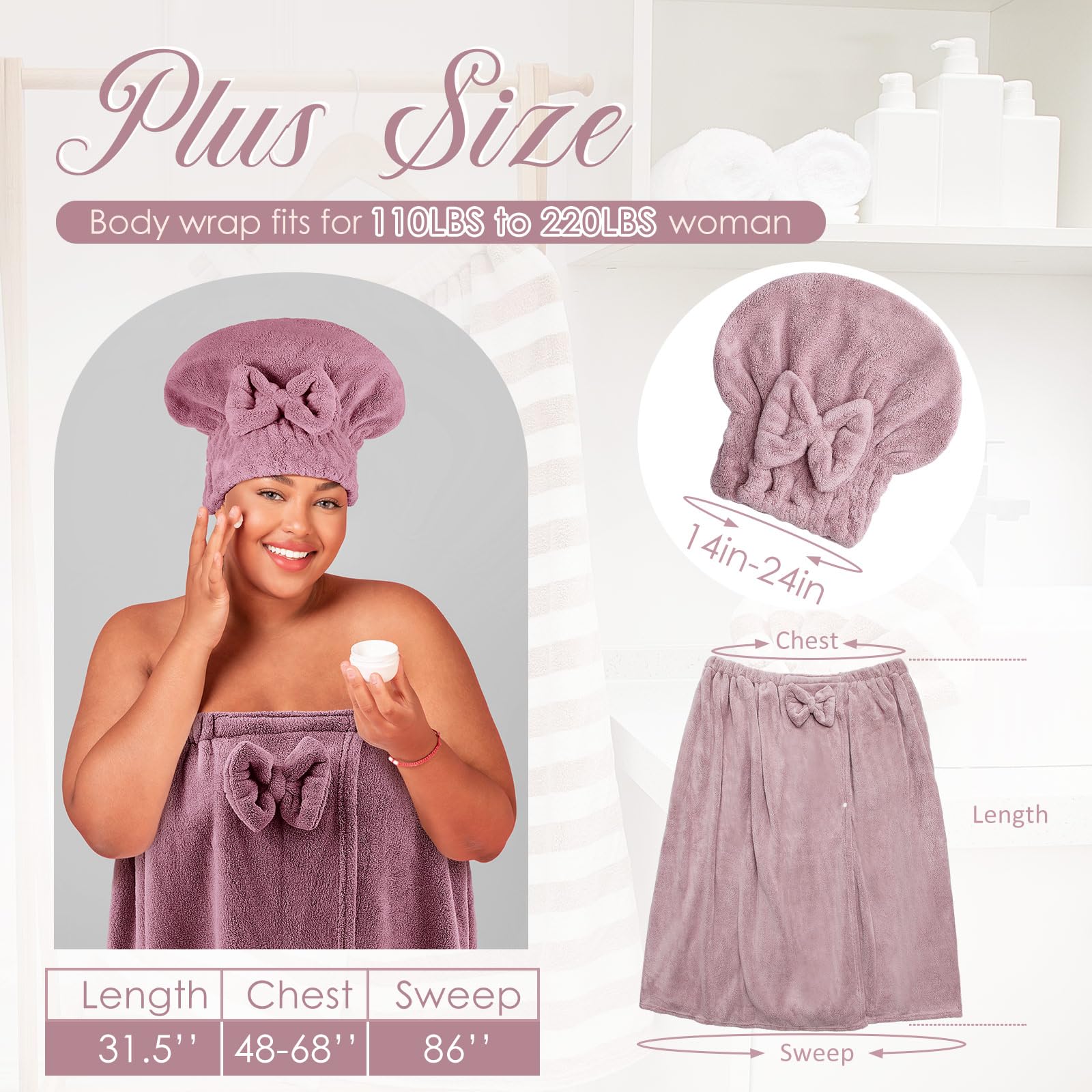 Xtinmee hair-drying towel for quick, gentle drying after shower