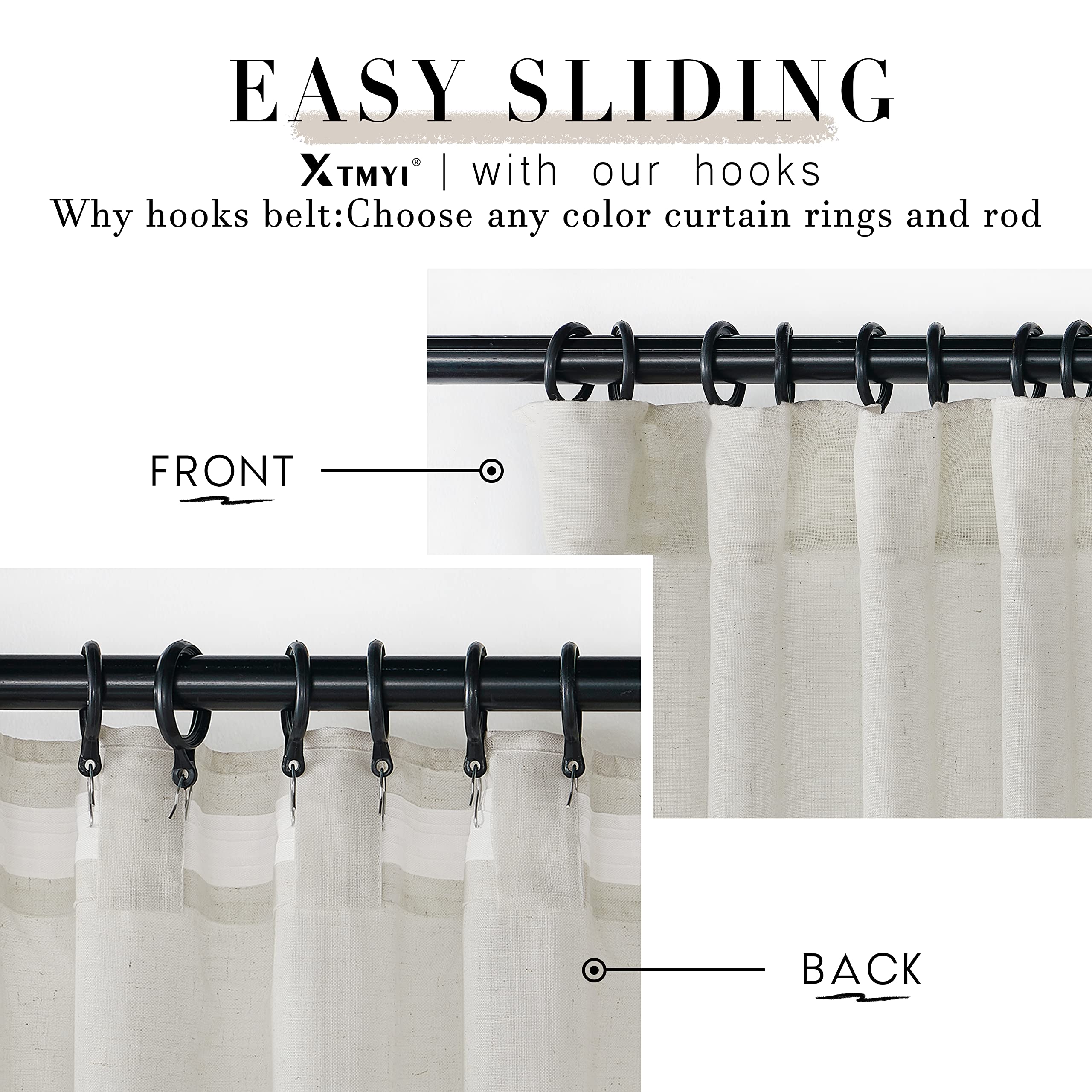 XTMYI neutral ivory Boho curtains blend with diverse décors