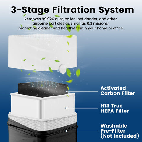XTPOINT 211+ filter close-up shows H13 true filtration for cleaner air.