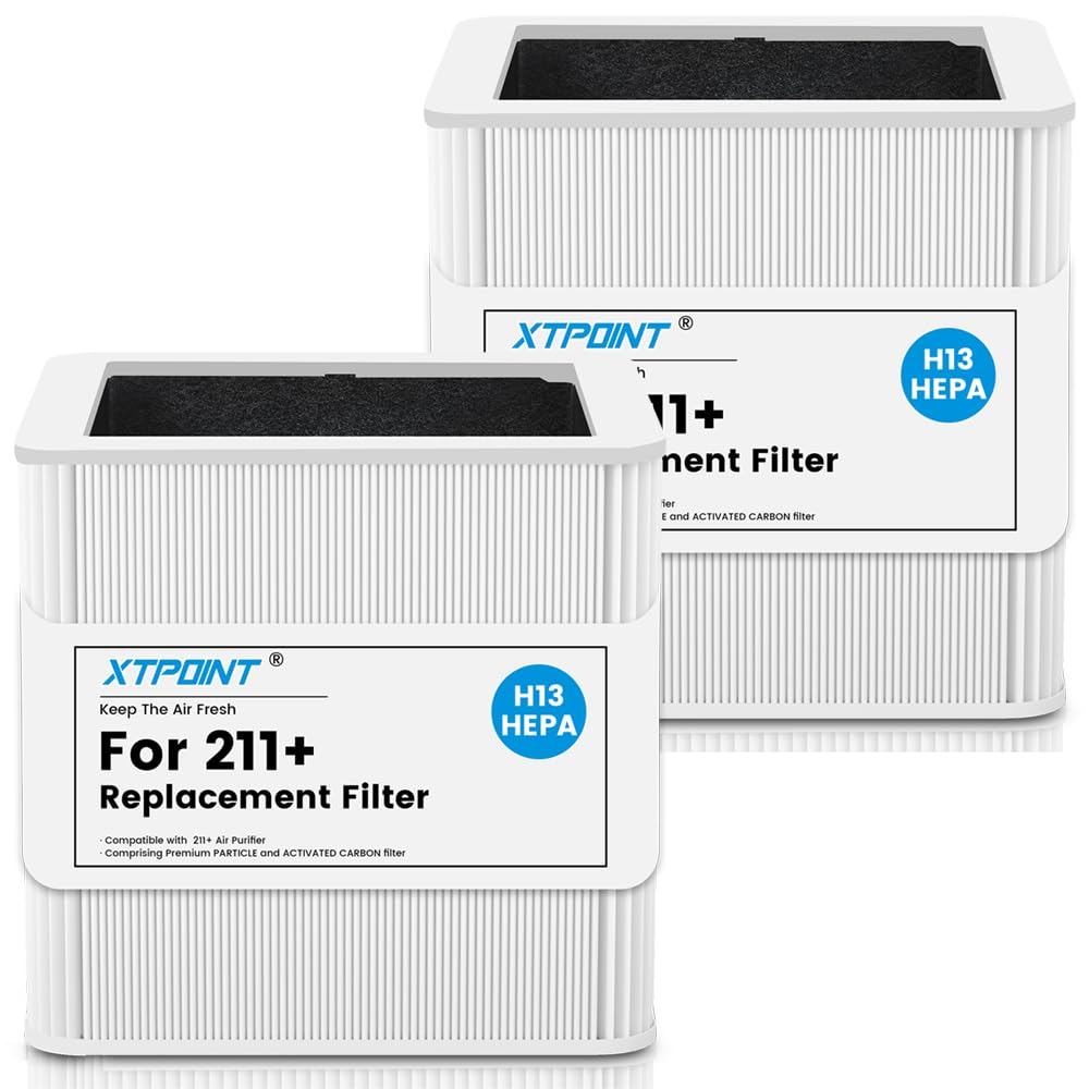 XTPOINT 211+ replacement filter two-pack for Blue Pure 211+ close-up view with easy maintenance.