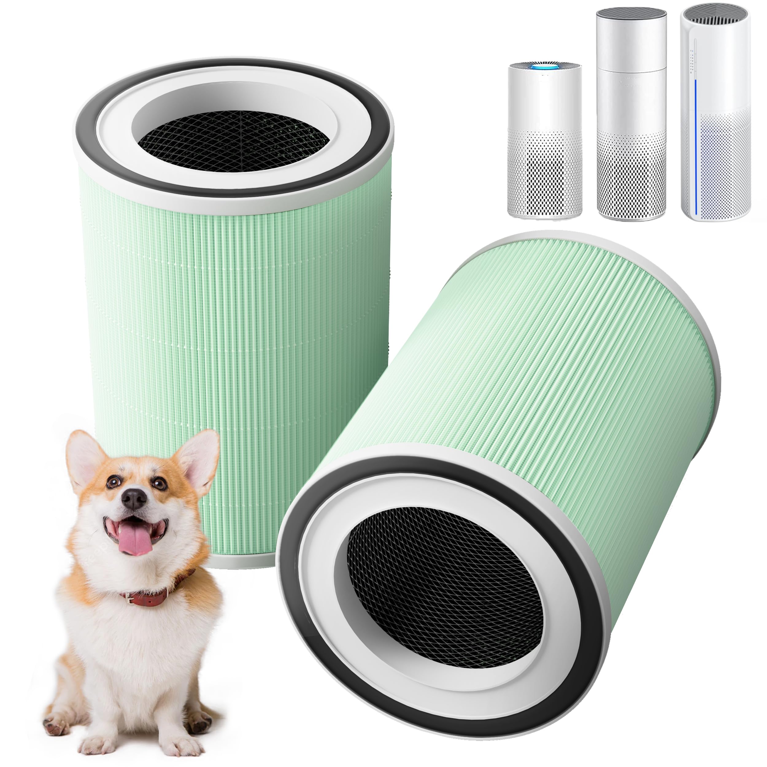 XTPOINT KILO pet filter 2-pack for efficient indoor air purification.