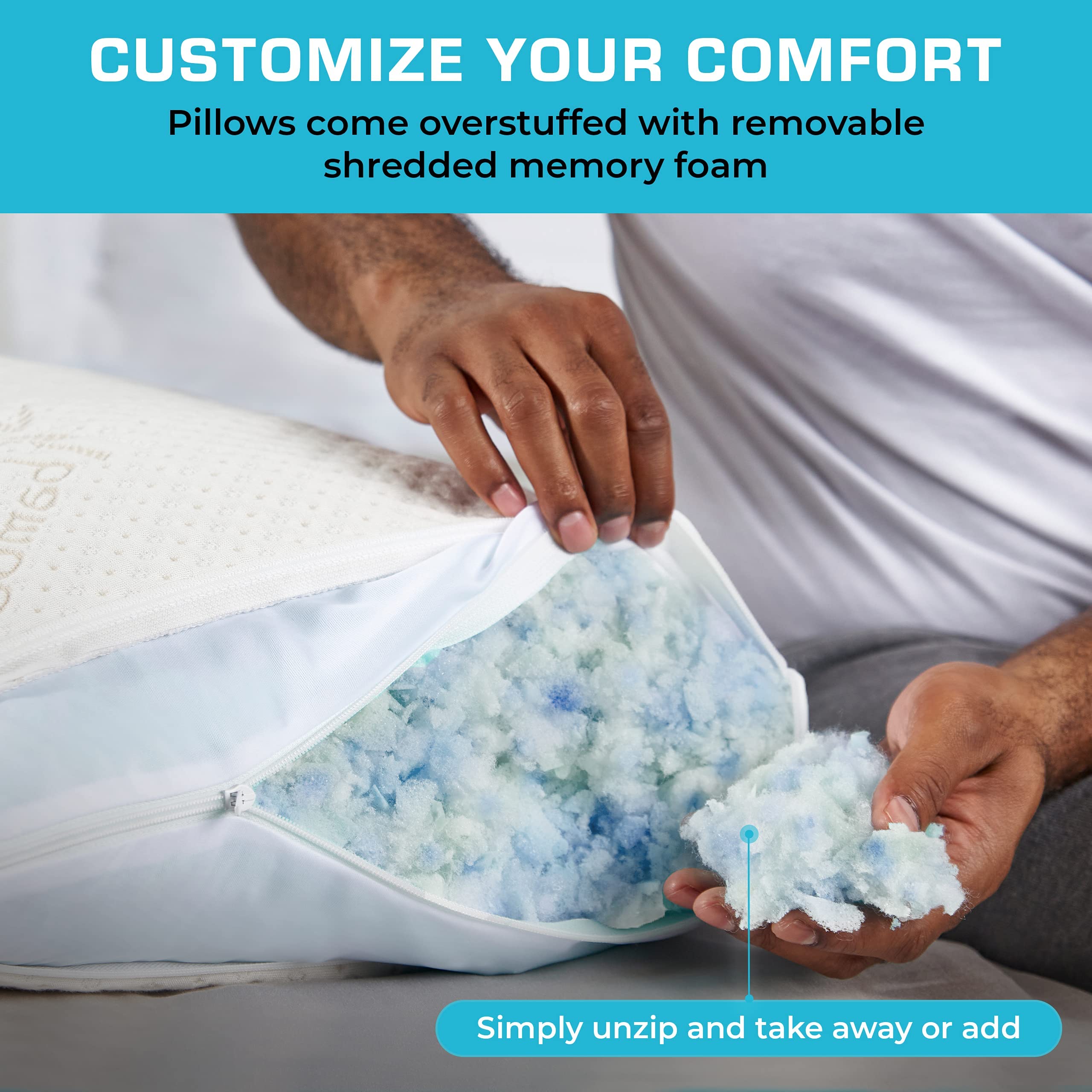 Xtreme Comforts back-sleeper pillow supports neck comfort and posture