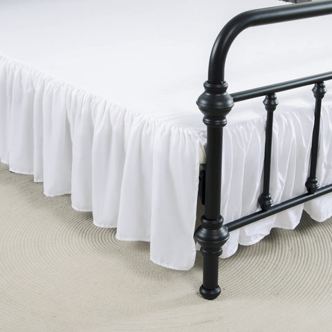 Xuan Dian bed skirt queen 14inch drop hides under-bed storage neatly