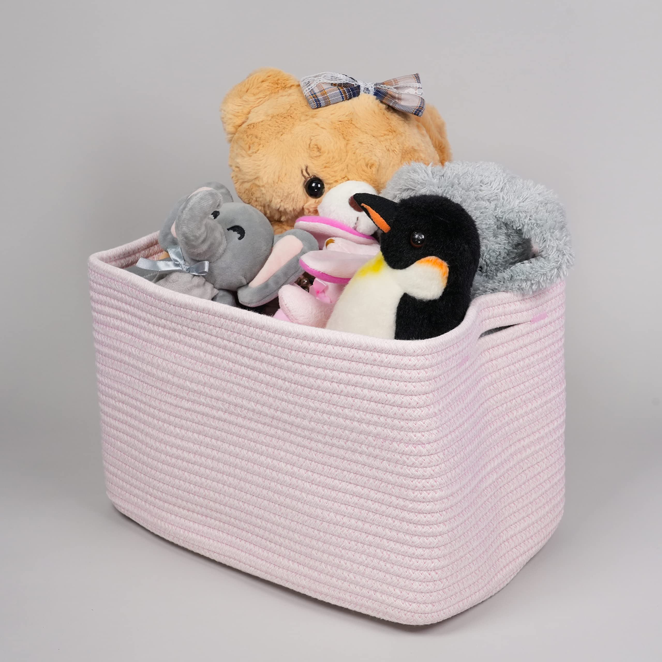 XUANGUO storage basket with handles for easy movement between rooms.
