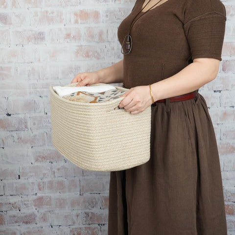 XUANGUO rope storage basket nursery organizer blends with decor