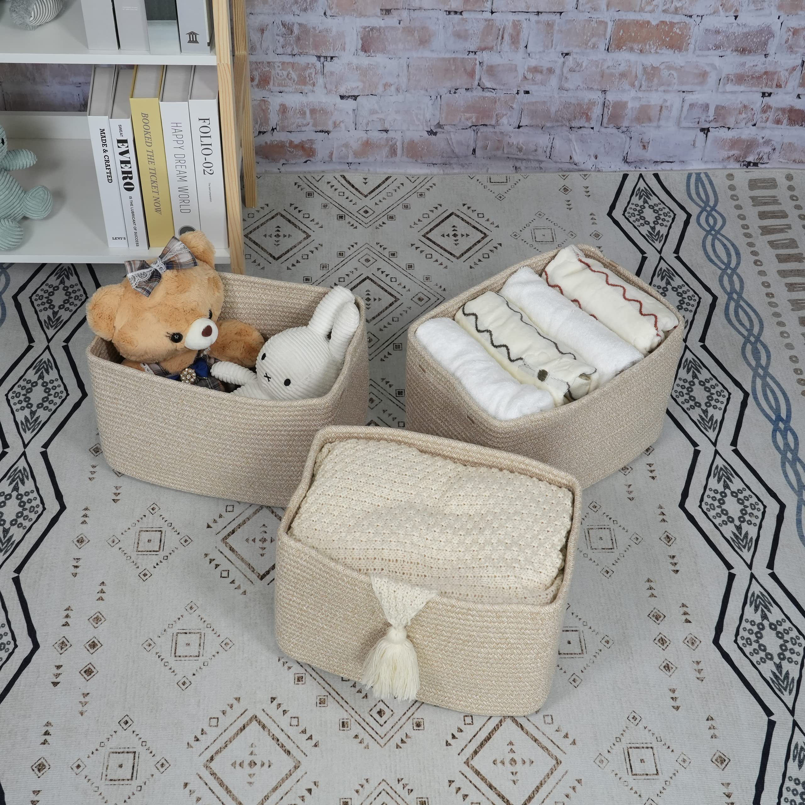 XUANGUO rope storage basket pet bed adds soft organization