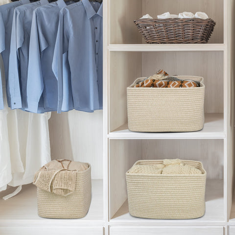 XUANGUO rope storage basket towel bin simplifies linen storage