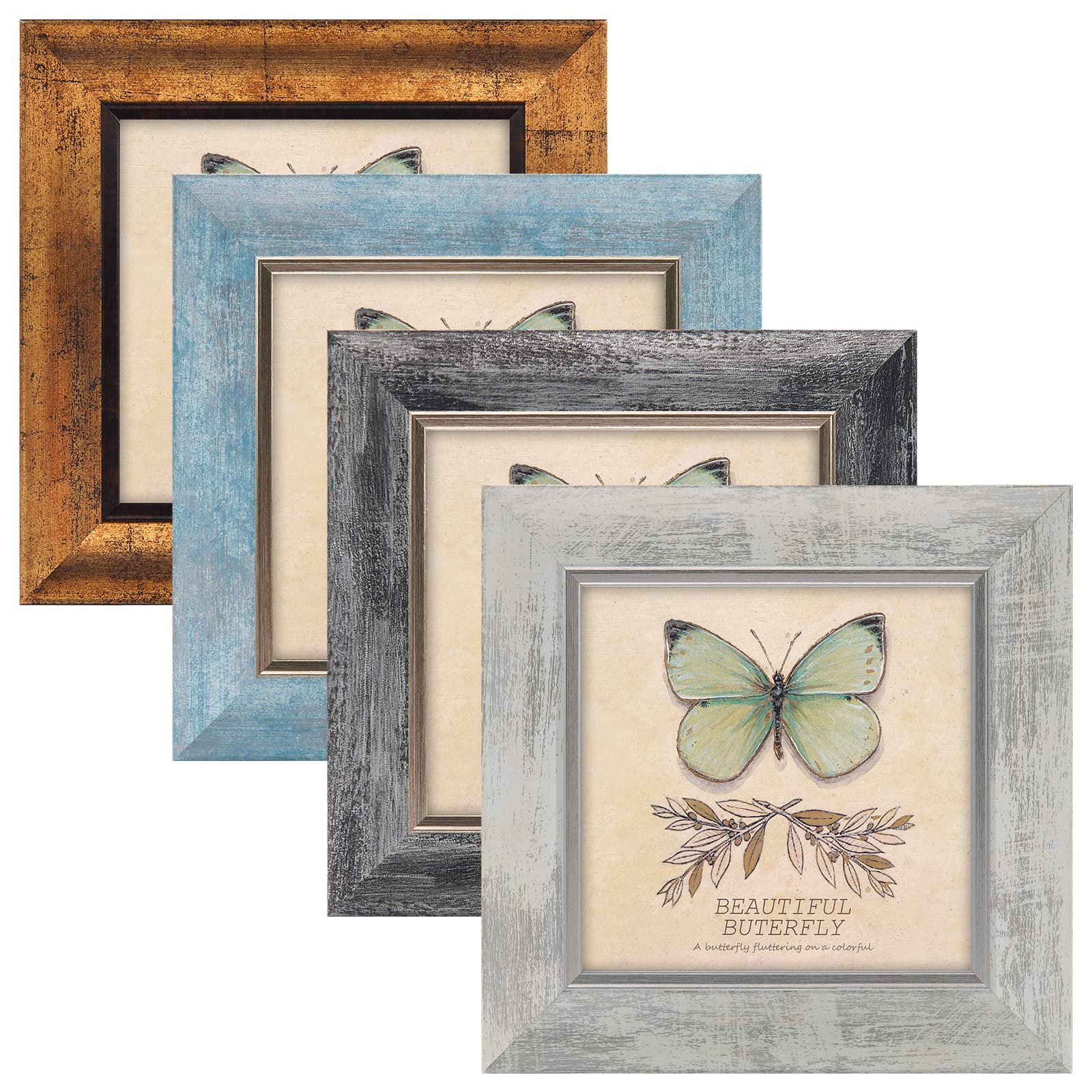 XUANLUO 5x5 woodgrain frame showcasing memories with rustic charm