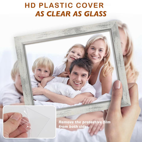 XUANLUO 8x10 frame with HD plastic cover for safe, clear viewing