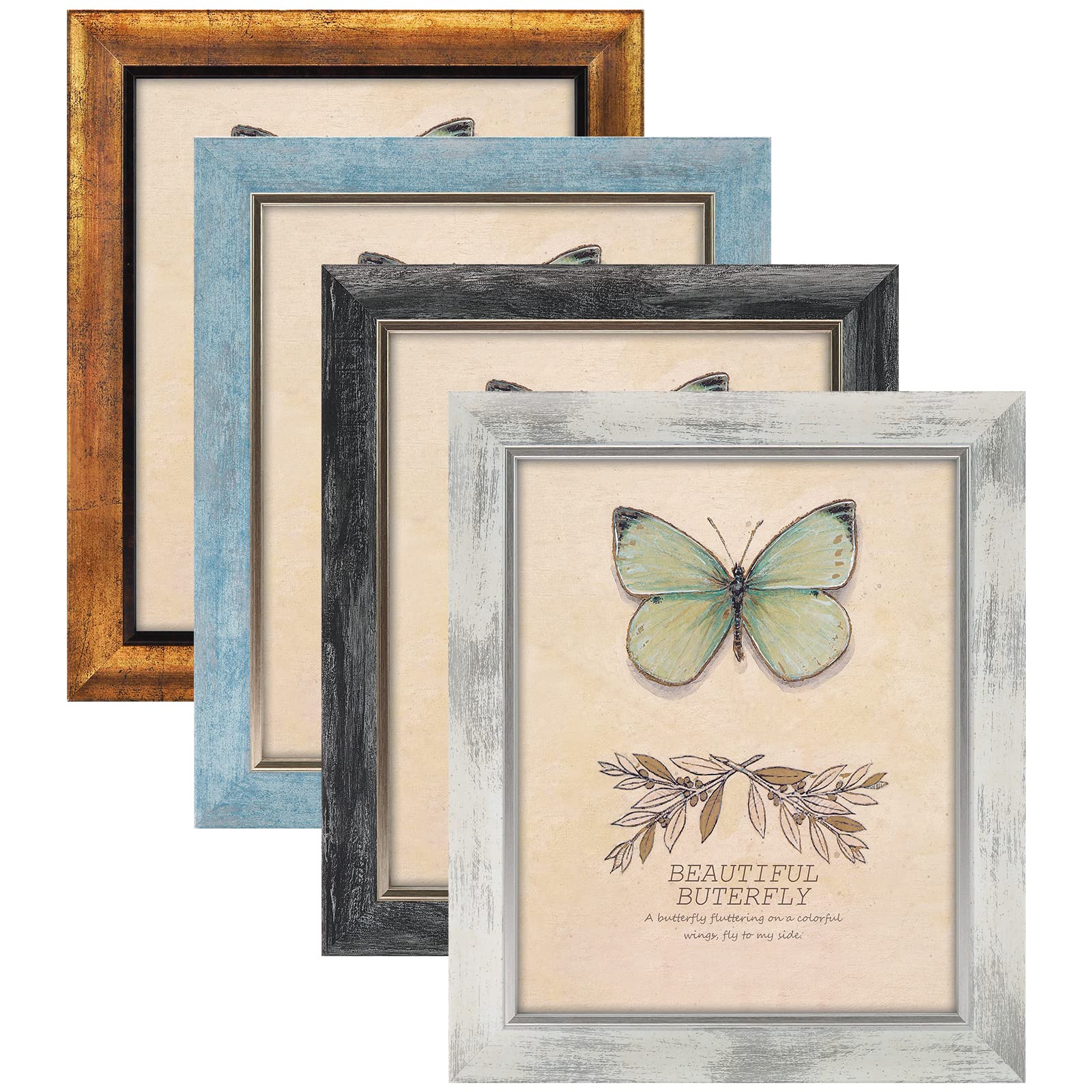 XUANLUO 8x10 frame front view with wood-grain finish for elegant photo display