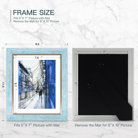 XUANLUO 8x10 frame on tabletop with easel kickstand for versatile display