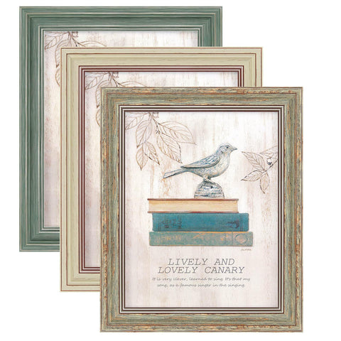 XUANLUO wood-grain 8x10 frame front view for rustic decor.