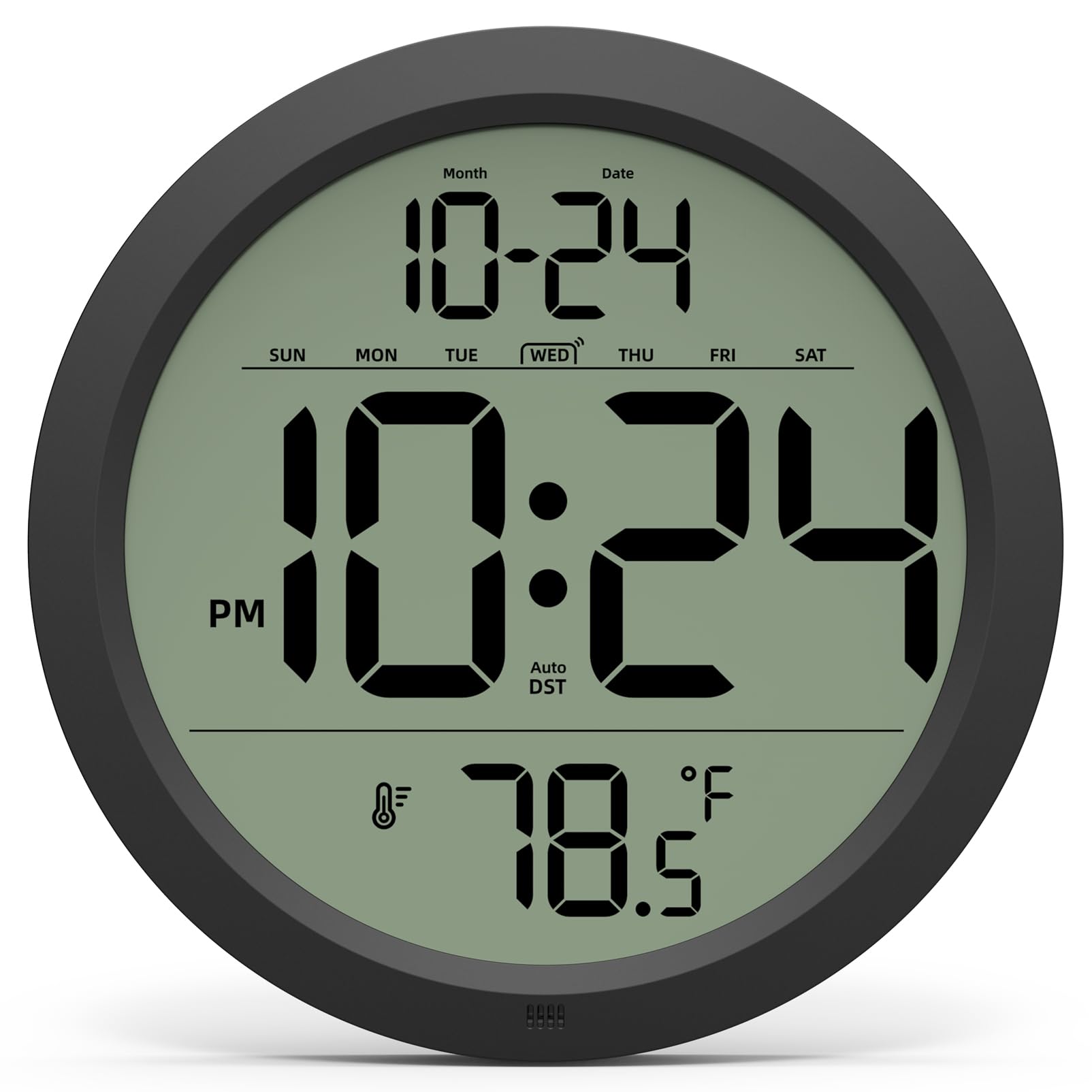 XUANZIT 8-inch clock with large digits improves readability from a distance.