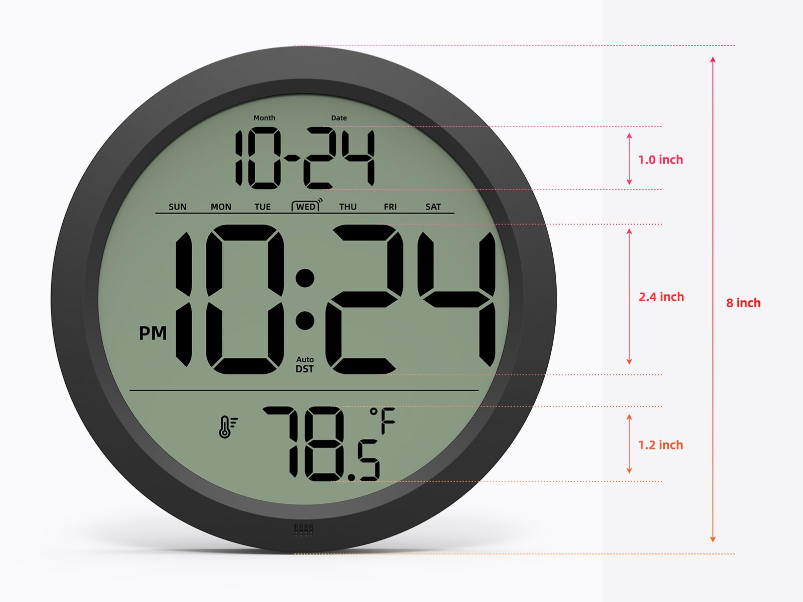 XUANZIT clock automatically adjusts for DST for seamless timekeeping.