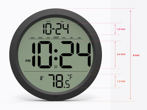 XUANZIT clock automatically adjusts for DST for seamless timekeeping.