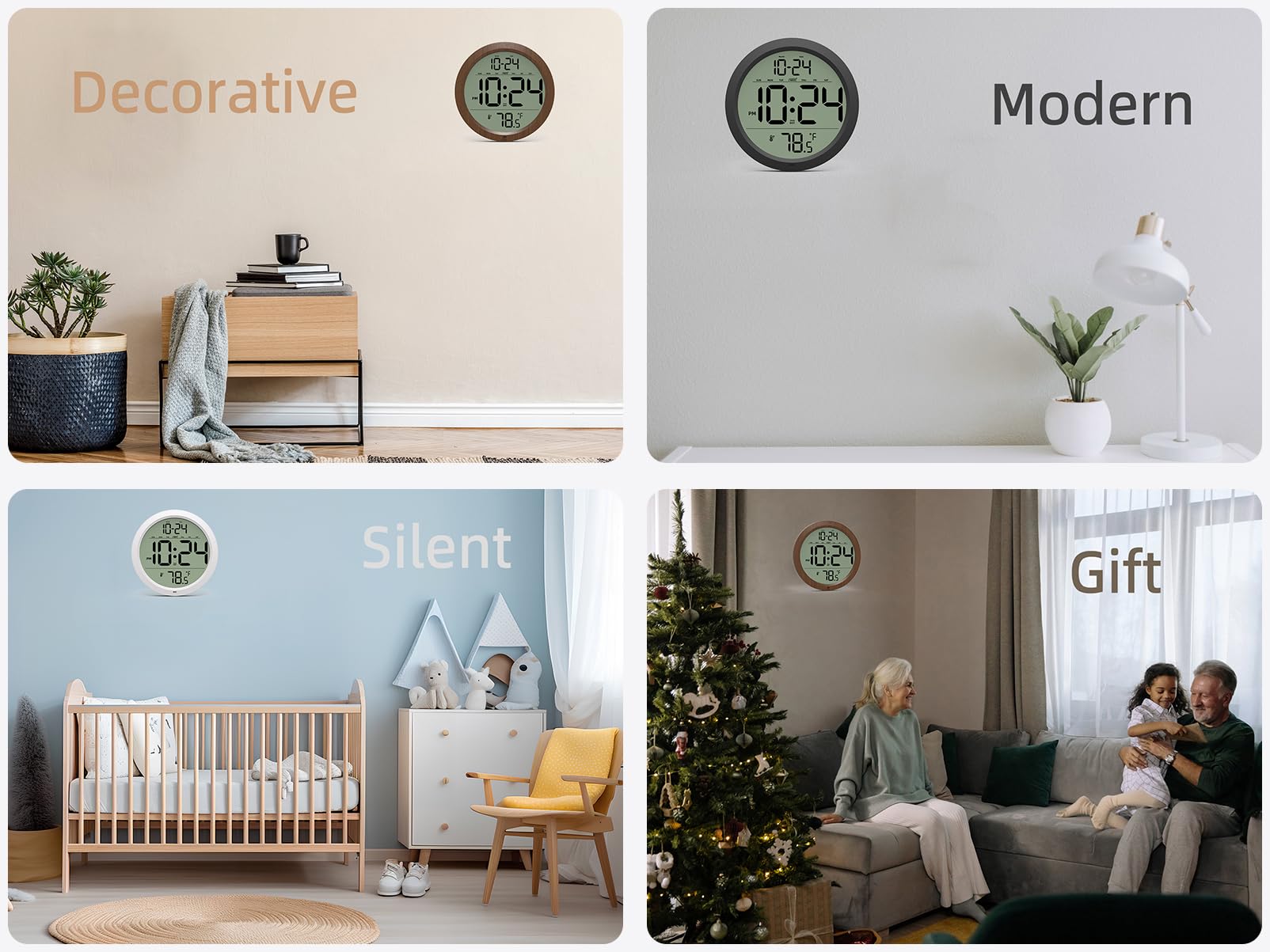 XUANZIT 12/24-hour format switch lets you choose your preferred time display.
