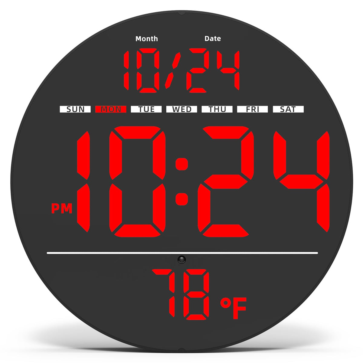 Xuanzit digital wall clock with 8-inch LED display for easy readability from a distance.