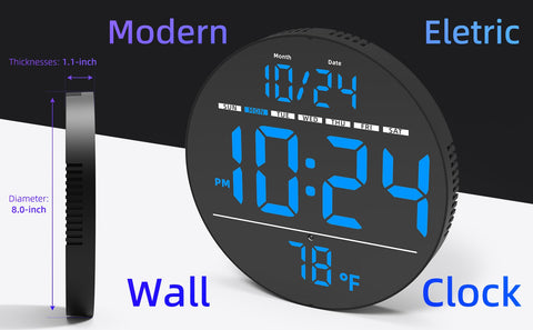 XUANZIT auto-brightness clock adjusts brightness for comfortable viewing in any light