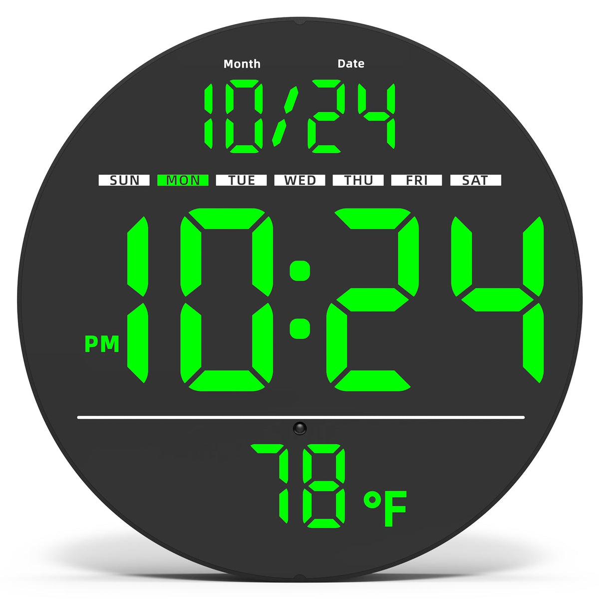 XUANZIT green 8-inch LED display wall clock for clear viewing at a distance