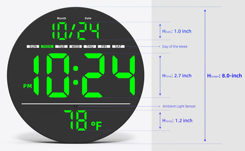 XUANZIT green indoor temperature sensor shows room conditions at a glance