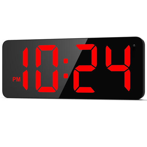 XUANZIT LED wall clock with large digits for easy time reading from across the room.