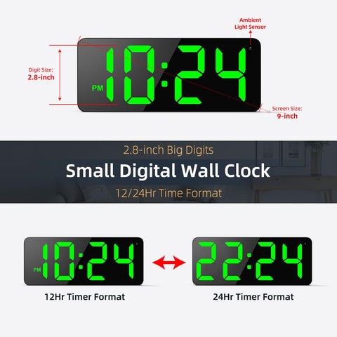 XUANZIT clock offering 12/24-hour format for versatile time display.
