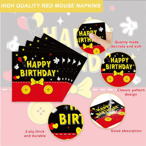 XUELIREN red mouse napkins, absorbent and handy for quick cleanup