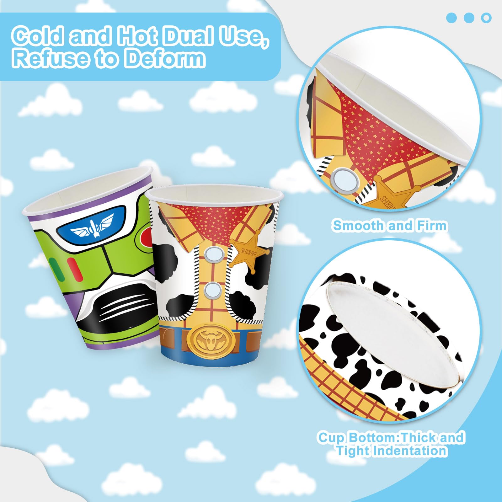 XUELIREN Toy Theme Cups with vibrant designs for kid-friendly drinks